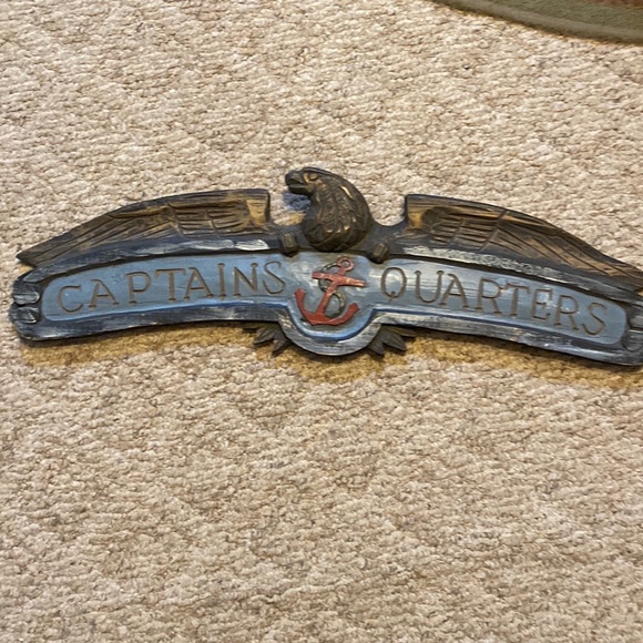 Capitan’s Quarters Nautical Lightweight Wood Sign - Picture 11 of 11